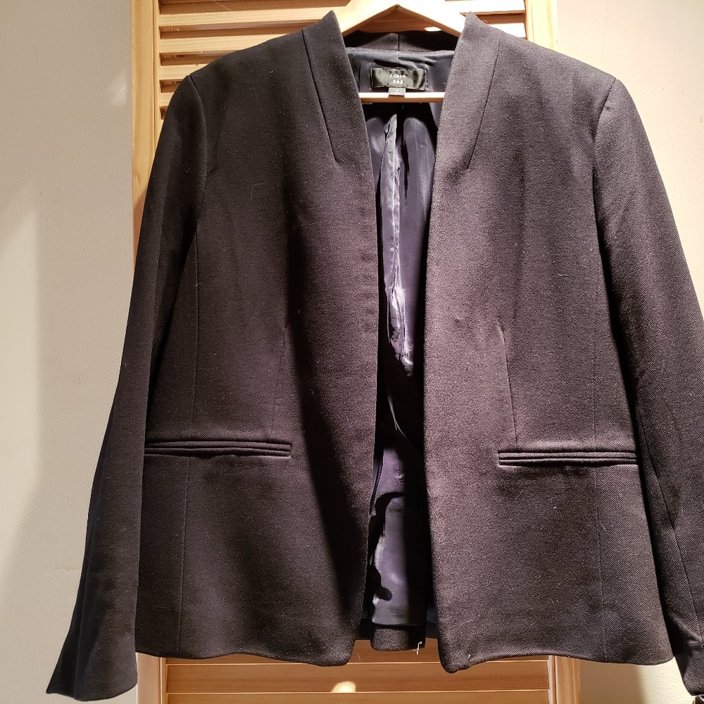 J Crew Going Out Blazer sz 14 black nwot